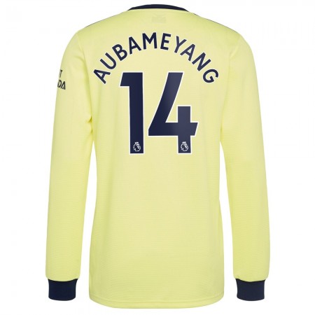 Tenue Arsenal Pierre-Emerick Aubameyang 14 Exterieur 2021-2022 Maillot de Foot ML